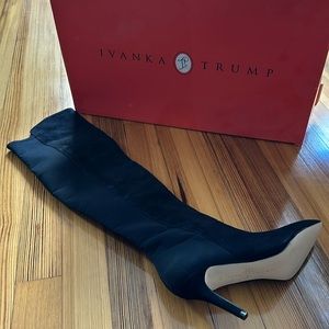 NEW! Ivanka Trump high black suede boot “Atila” 6.5 M